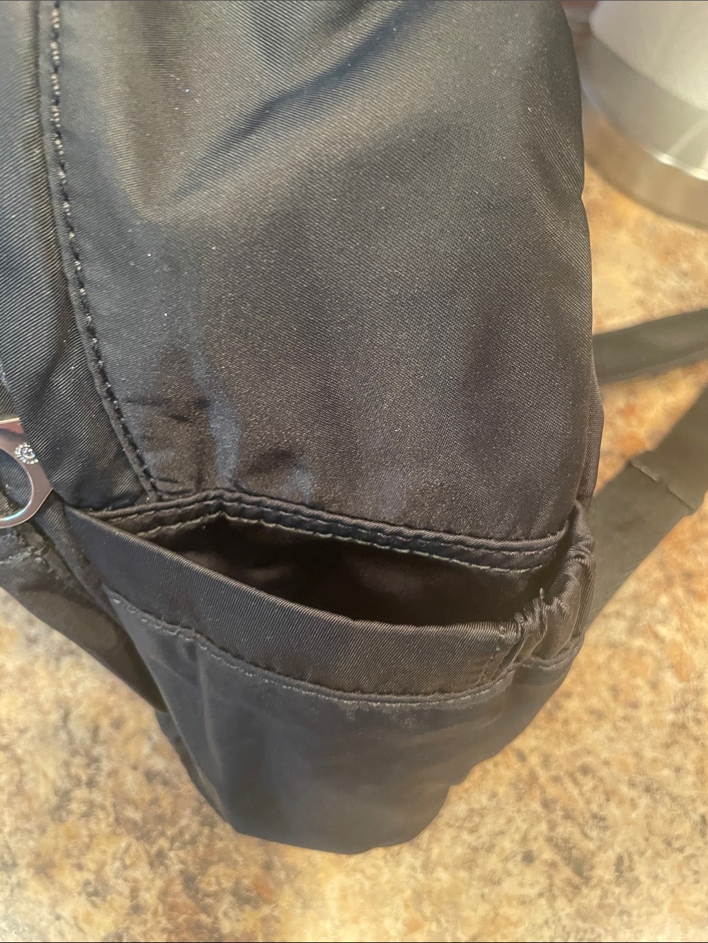 Kipling Black Nylon Mini Backpack with Front Zip Pocket - Picture 10 of 11